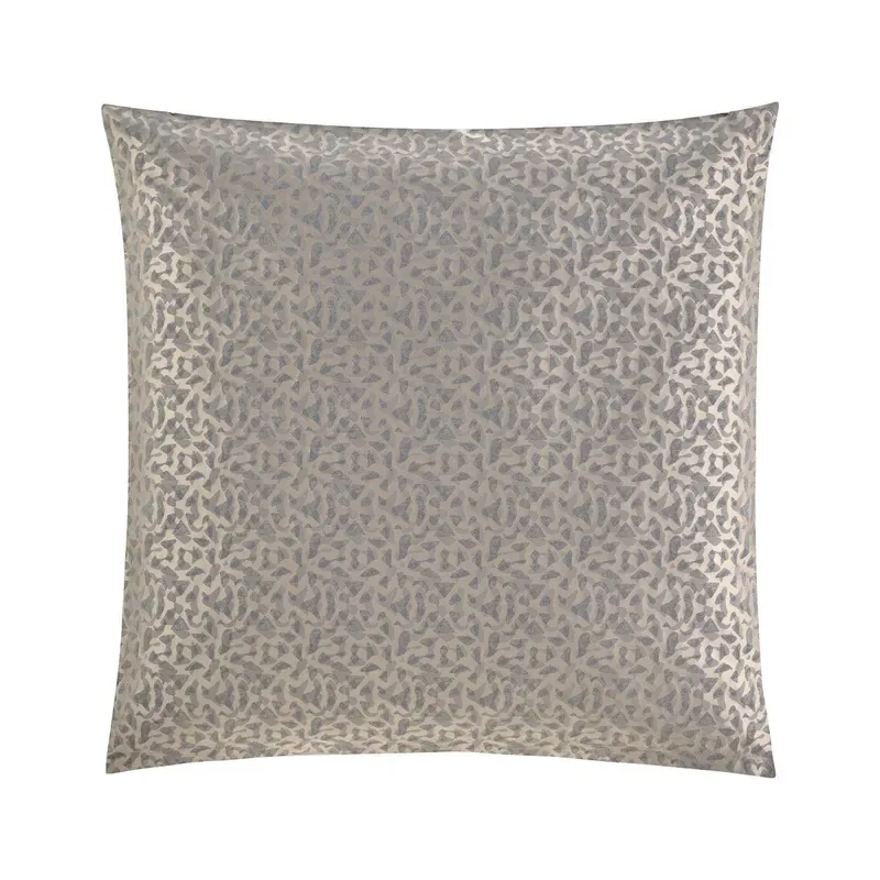 Jacquard-Bettgarnitur Mimicry in Gold und Schiefer aus Seide und Baumwolle